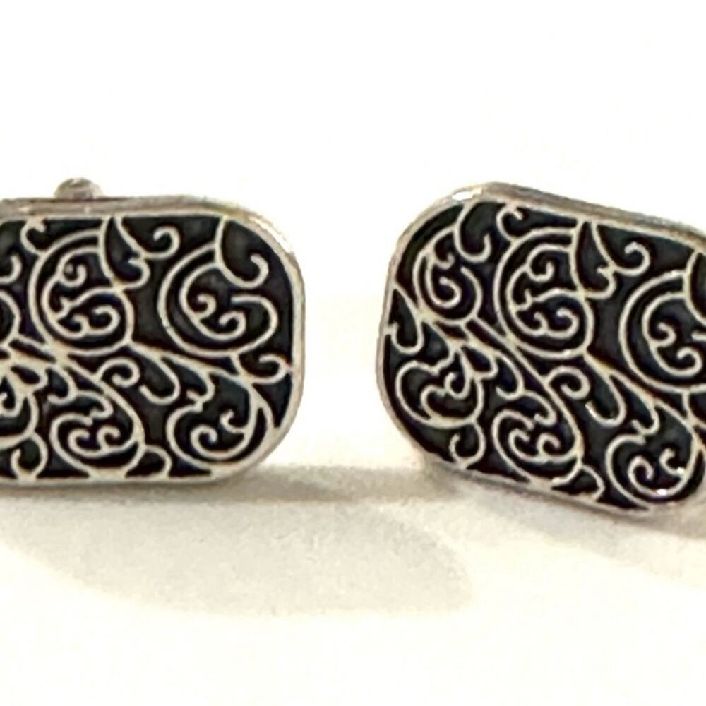 Silver Swirl Cufflinks